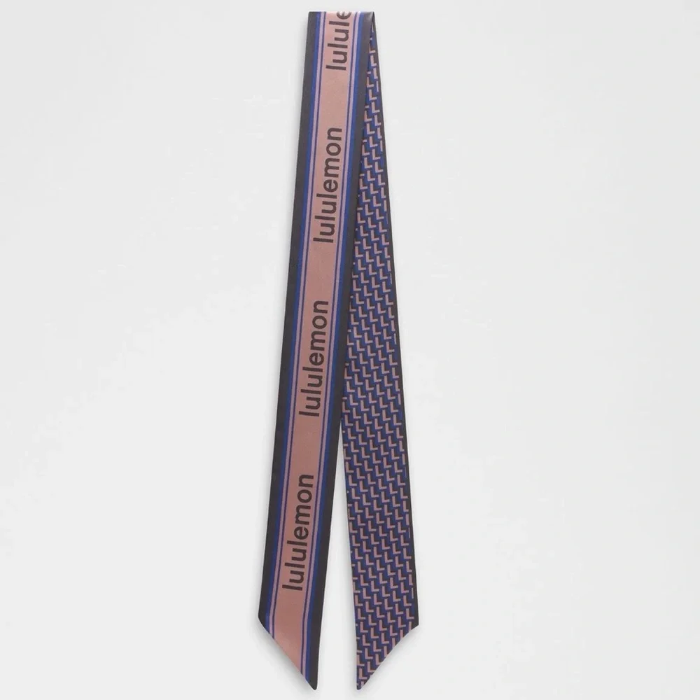 Lululemon Satin Skinny Scarf – Night Disrupt Terra, NIB